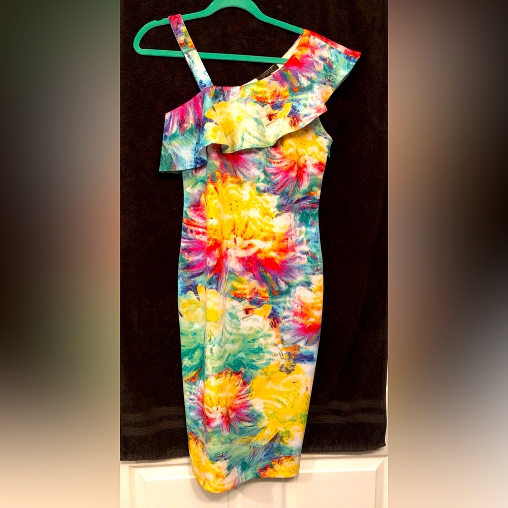 NWOT- Spence Womens floral ruffle dress